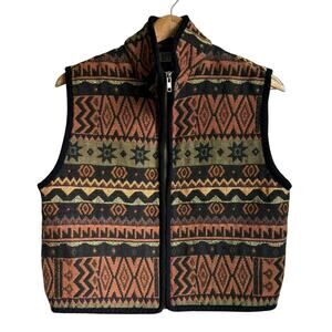 Vintage Chico’s Design Southwestern Jacquard Zip Vest Women’s Medium